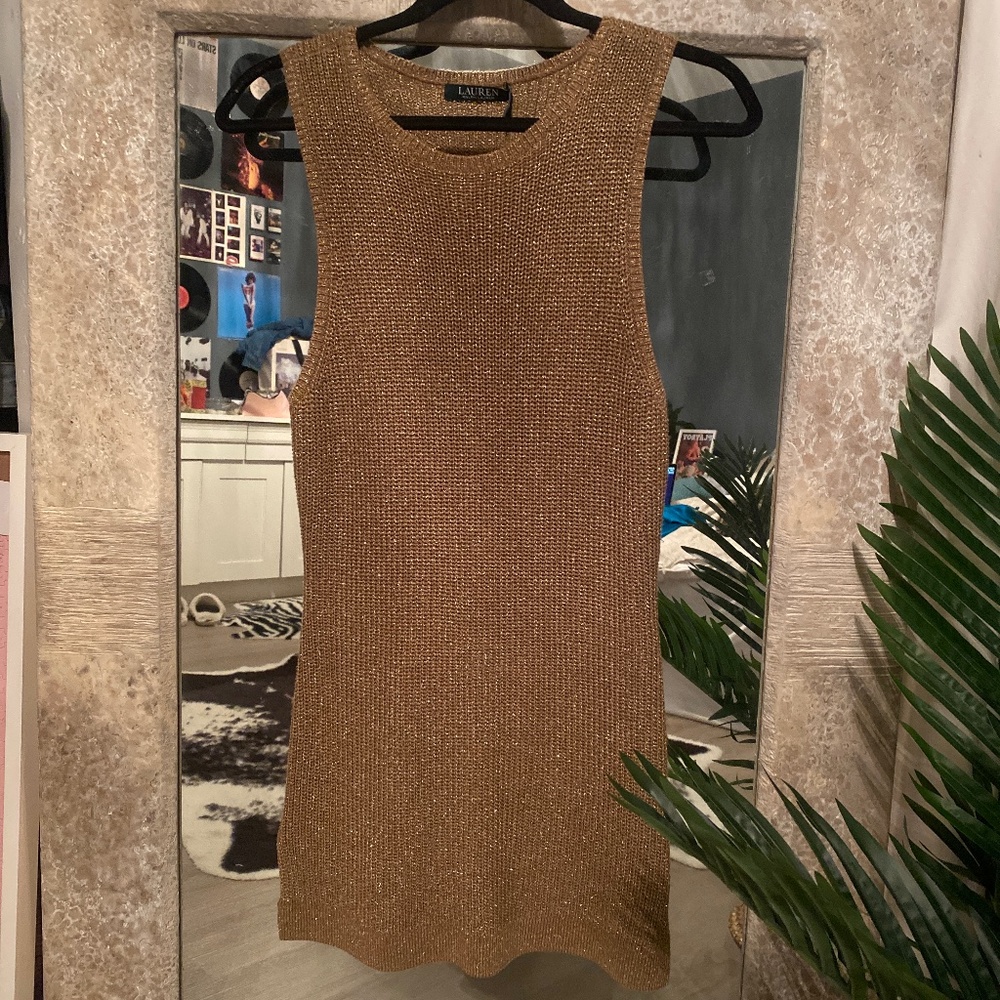 Gold Mini Dress